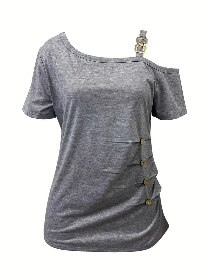 Ianthe - Camiseta Elegante De Manga Corta
