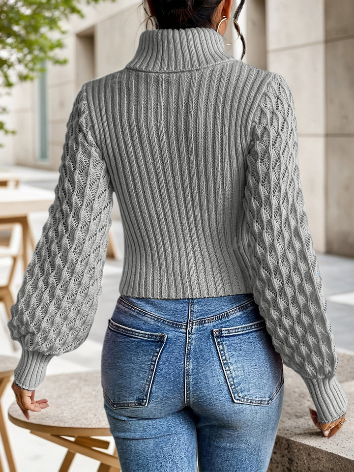 Bibiane - Jersey De Punto De Cuello Alto Con Aberturas De Estilo Informal