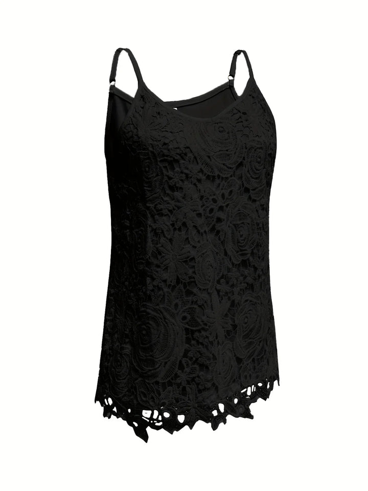 Juna - Elegante Sin Mangas Enlace Top Con Cuello En V