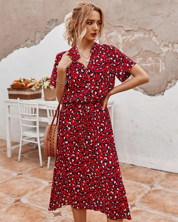 Carine - Vestido Con Cuello En V