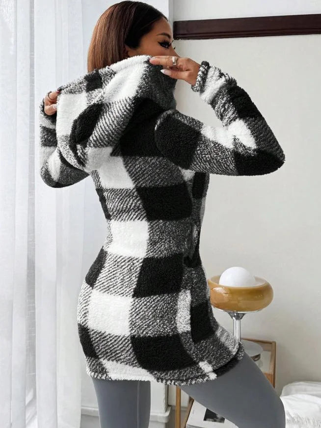 Tissaia - Chaqueta Con Capucha y Cremallera Elegante