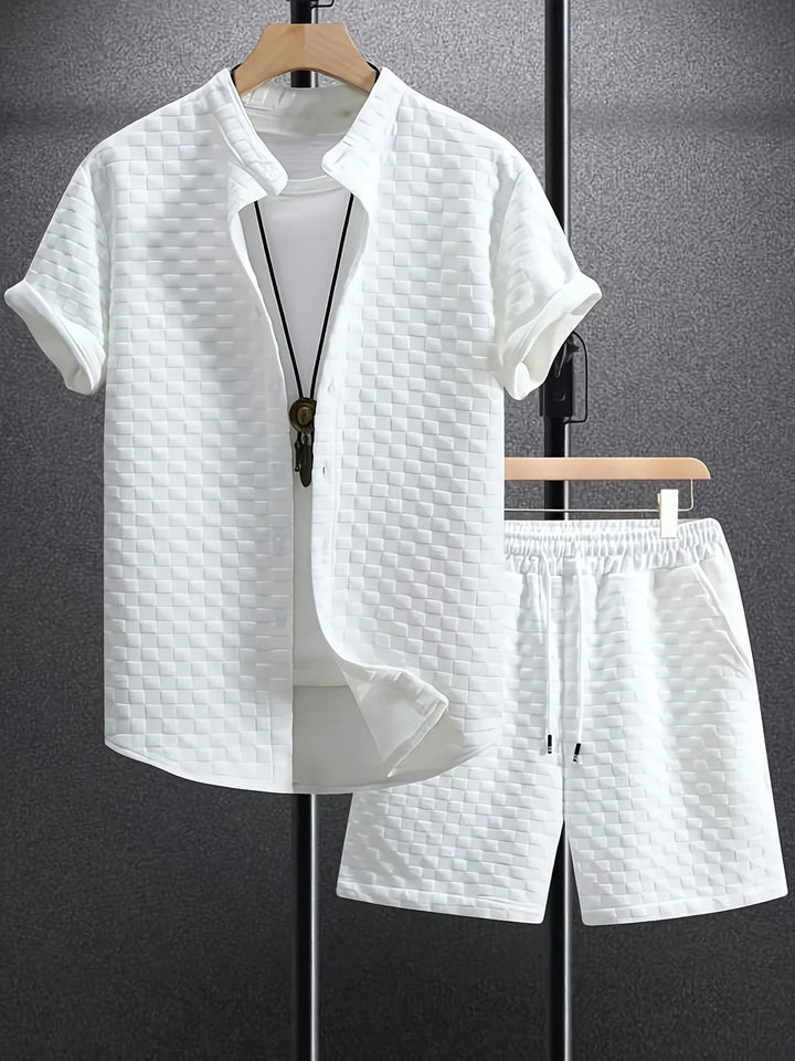 Zane - Conjunto Informal De Camiseta De Manga Corta y Pantalón Corto Para Verano