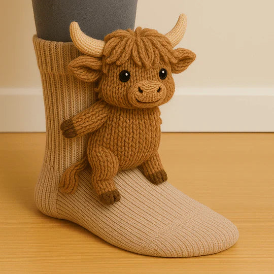 CozyCritters - Calcetines De Punto Con Animales