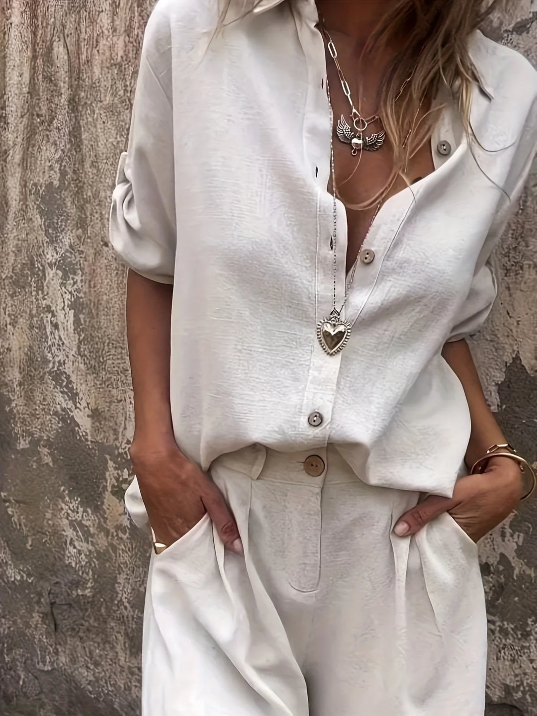 Arampatzi - Elegante Conjunto De Dos Piezas Para Verano