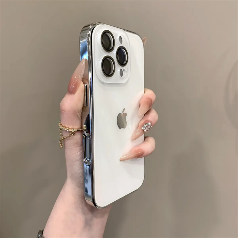 Chromelux - Funda De Cristal Electrochapado De Alta Calidad Para iPhone