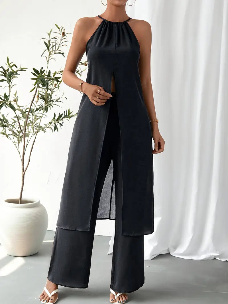 Eirini - Elegante Conjunto De Dos Piezas Sin Mangas