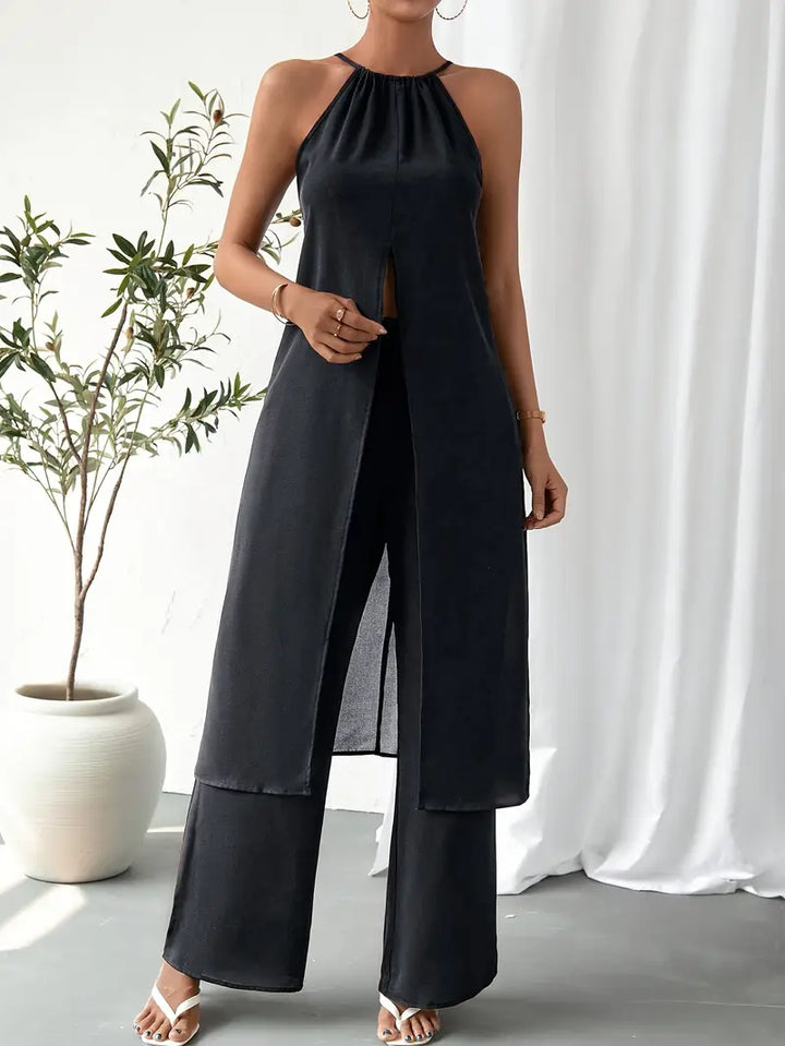 Eirini - Elegante Conjunto De Dos Piezas Sin Mangas