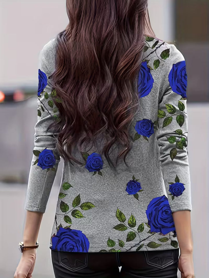 Zunni - Top De Cuello Alto Con Estampado Floral