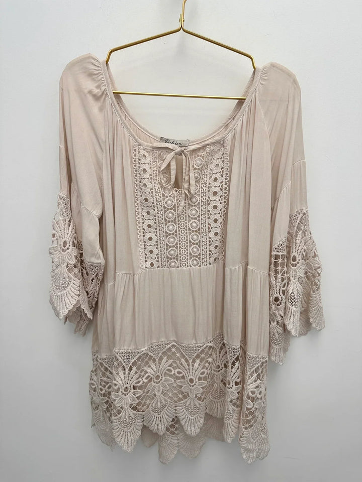Lurdes - Camisa Elegante Con Cuello Redondo