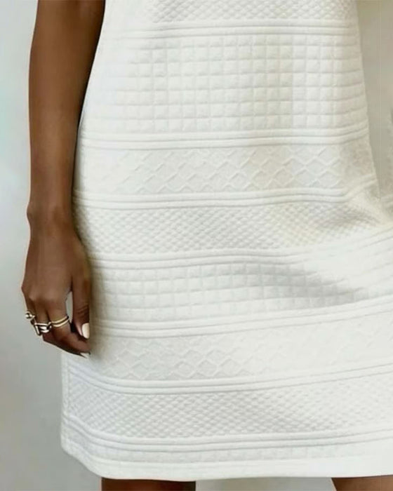 Alaitz - Vestido Recto De Jacquard Con Tres Botones