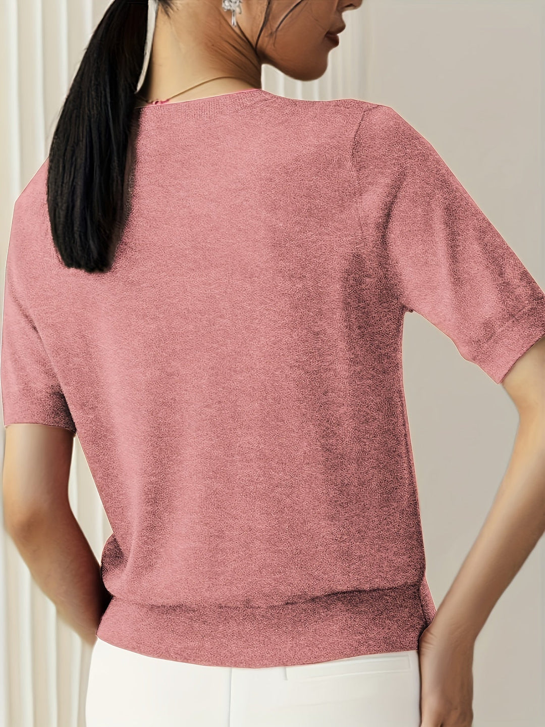 Jacquie - Camiseta Informal De Alta Elasticidad