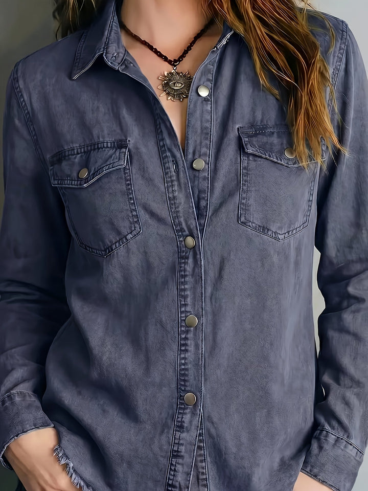 Blazka - Camisa Elegante Con Botones en La Parte Delantera Y Bolsillo