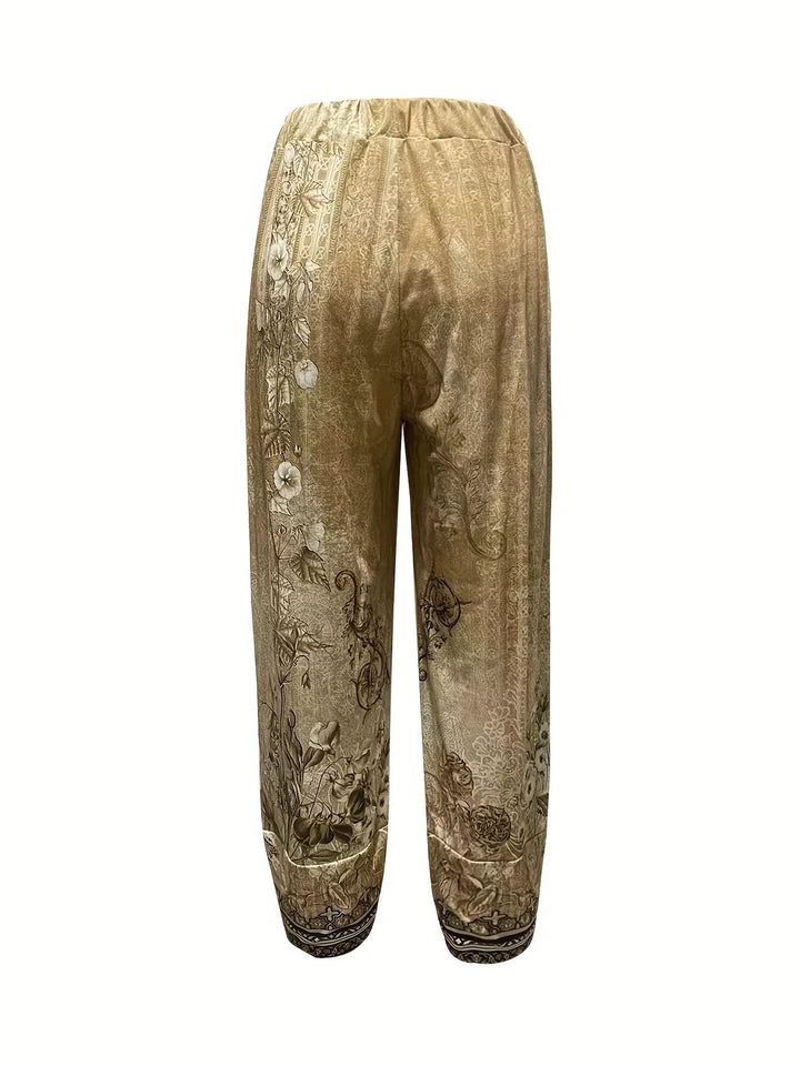 Kayden - Pantalón Capri Vintage De Flores