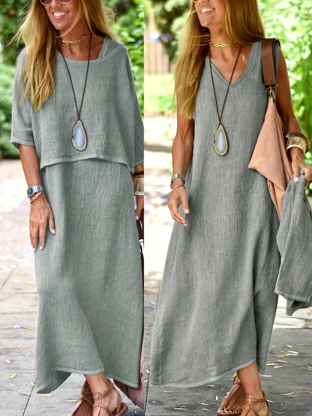 Arline - Vestido De Dos Piezas En Lino