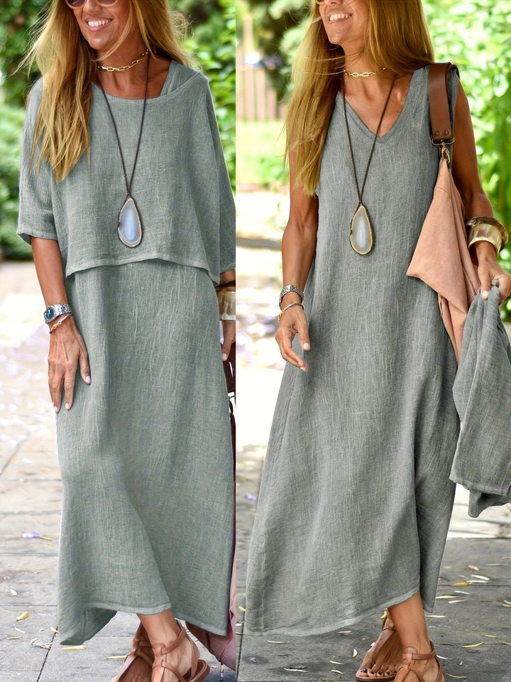 Arline - Vestido De Dos Piezas En Lino