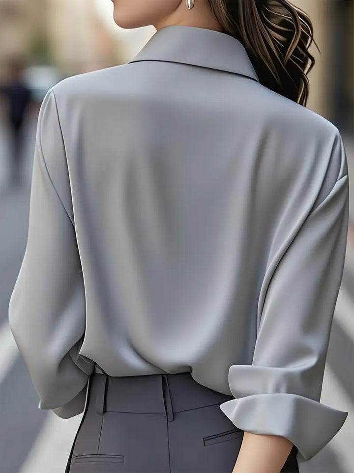 Amiliana - Camisa Elegante De Manga Larga Con Botones