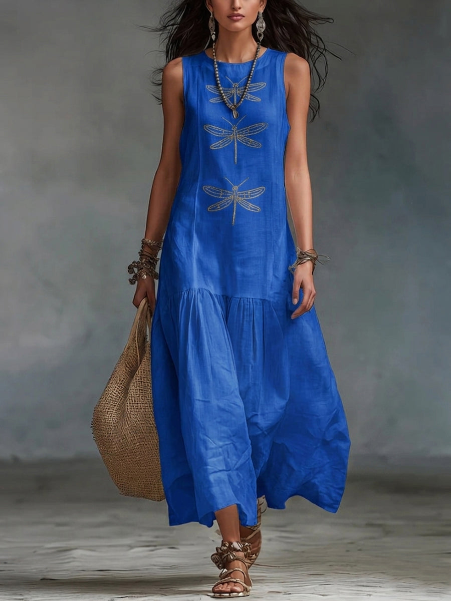 Kevina - Vestido Sin Mangas Con Estampado De Libélula