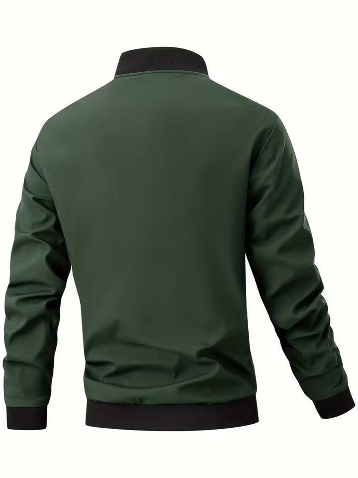 Akrum - Chaqueta Bomber Informal Con Cremallera
