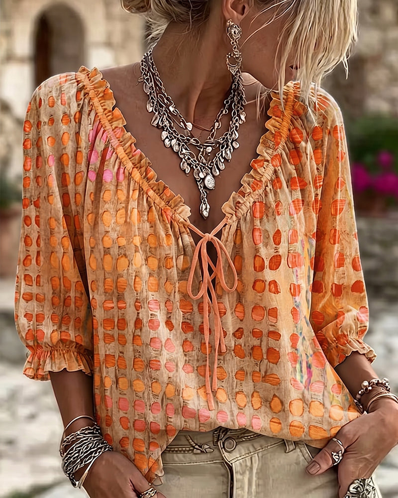 Bastila - Blusa Informal De Lunares