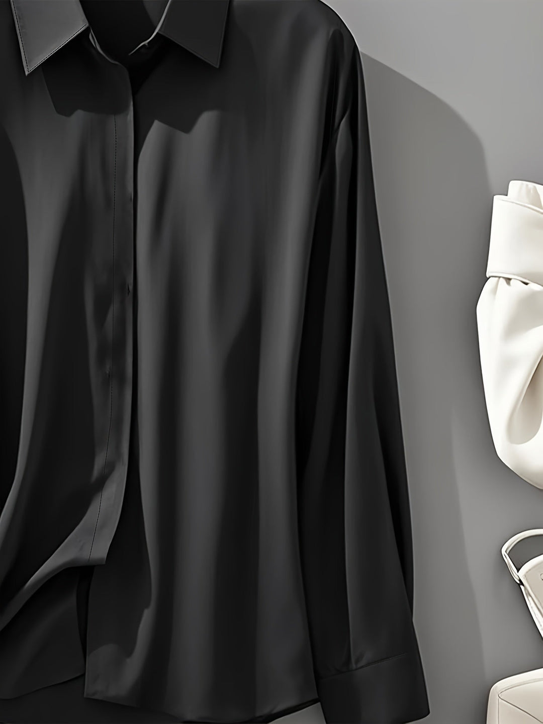 Elenochka - Elegante Camisa Abotonada De Manga Larga