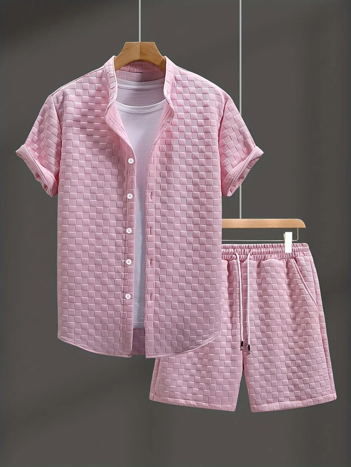 Zane - Conjunto Informal De Camiseta De Manga Corta y Pantalón Corto Para Verano