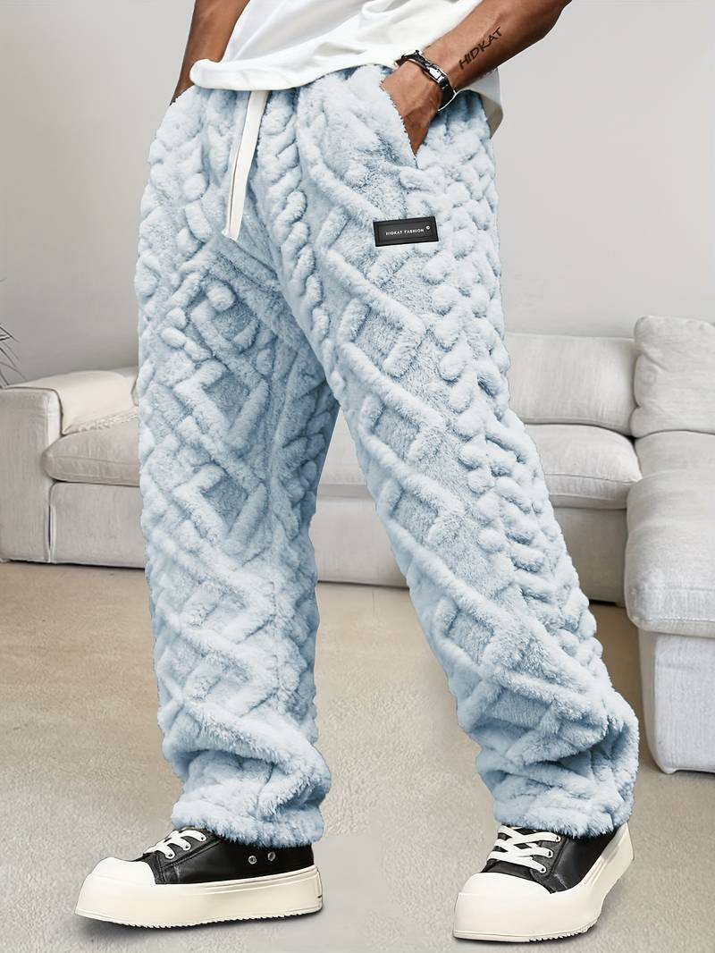 Zecharia - Pantalón Con Estampado Geométrico y Cintura Elástica