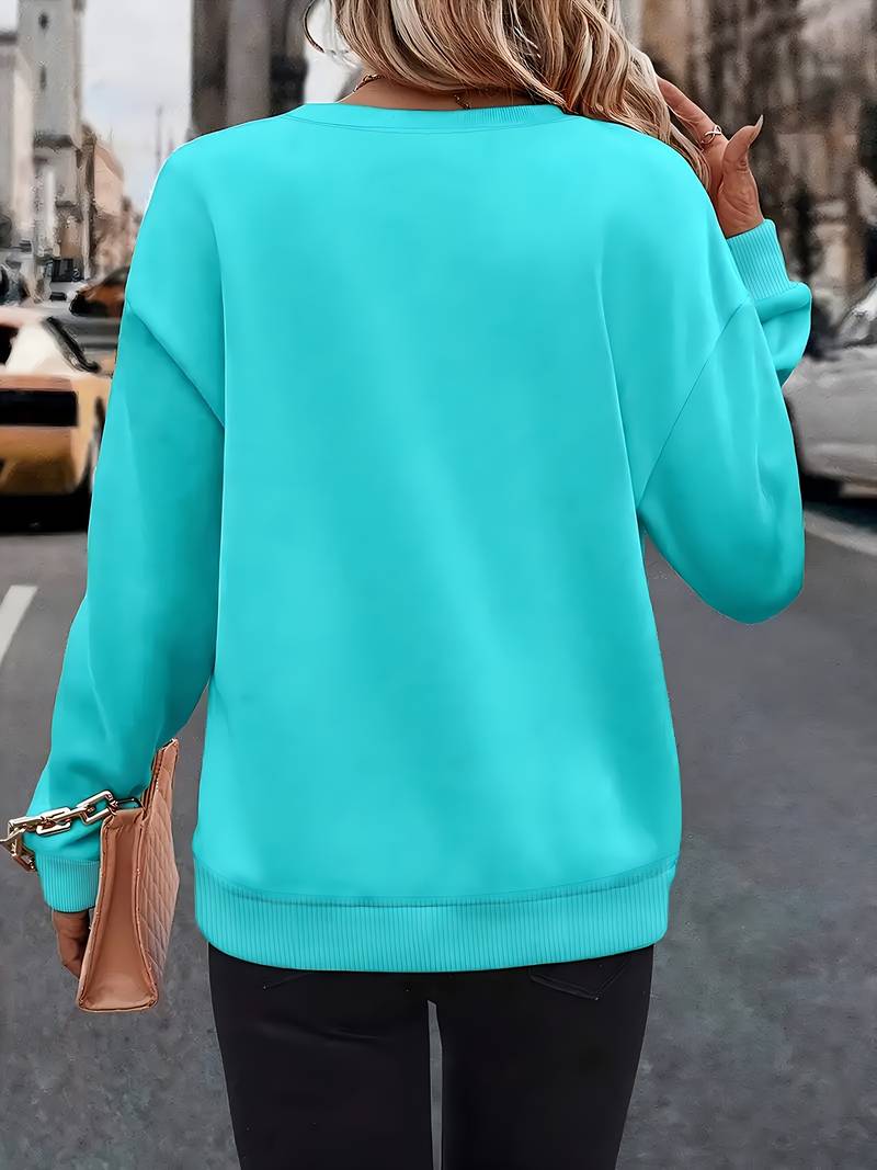 Ahuva - Elegante Sudadera de Manga Larga Con Diseño de Corazón