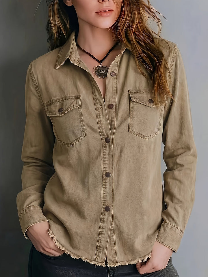 Blazka - Camisa Elegante Con Botones en La Parte Delantera Y Bolsillo