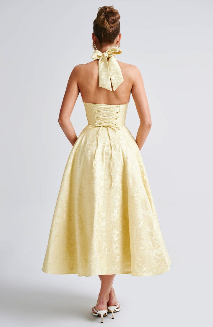 Myra - Vestido Midi Con Cuello Halter A La Moda