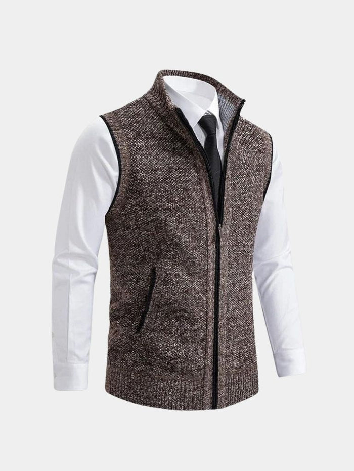 Bronislaw - Elegante Chaleco Con Cremallera Completa