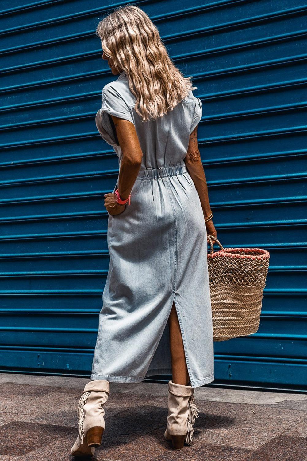Brygida - Elegante Vestido Vaquero
