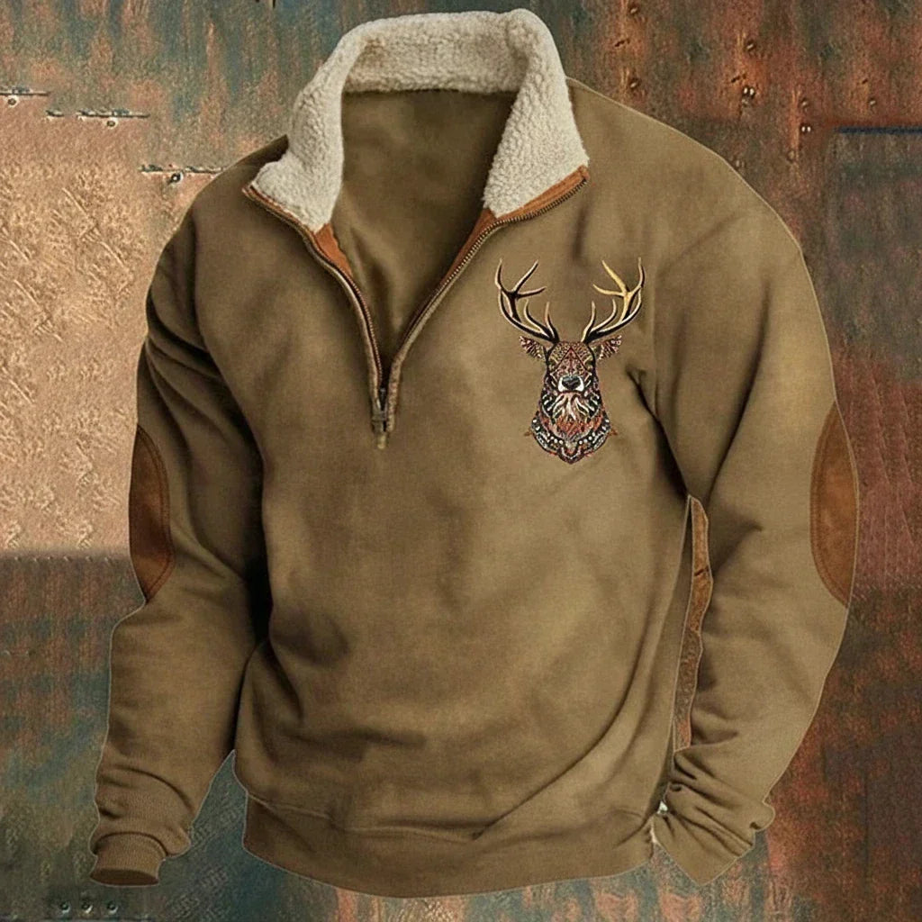 Nohan - Sudadera Elegante Con Estampado De Ciervos