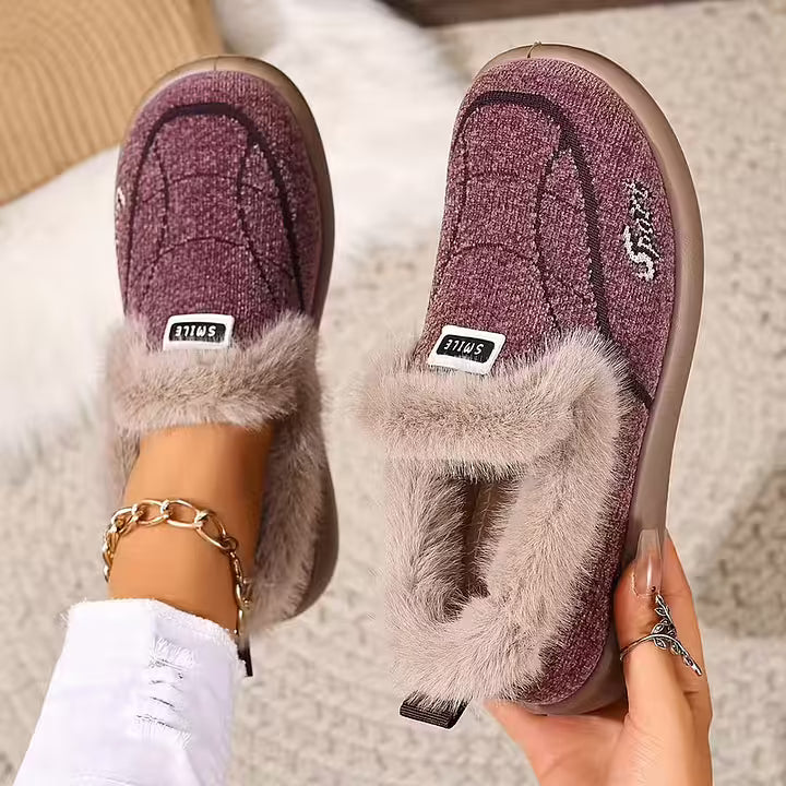 Nolani - Zapatillas De Invierno De Piel Sintética a La Moda