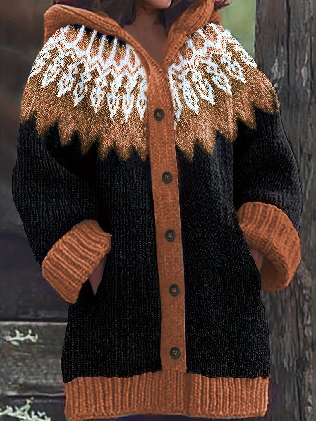 Gulnur - Elegante Jersey De Invierno De Manga Larga Con Capucha