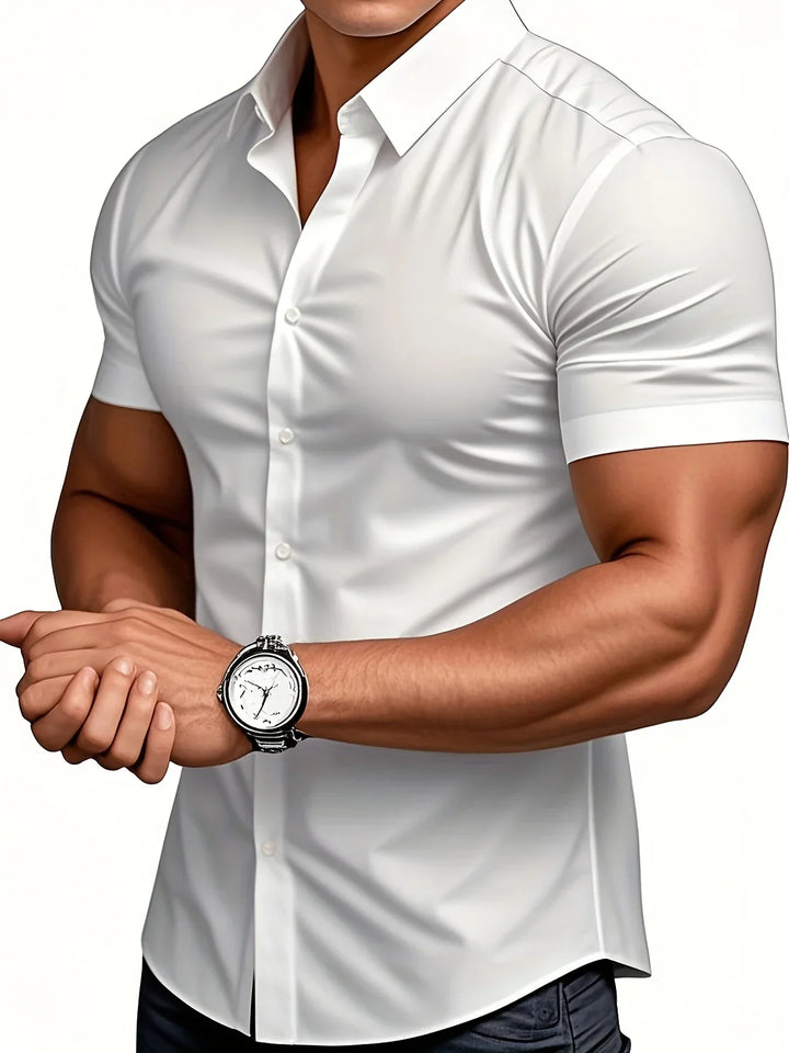 Ezra - Elegante Camisa Entallada Con Botones