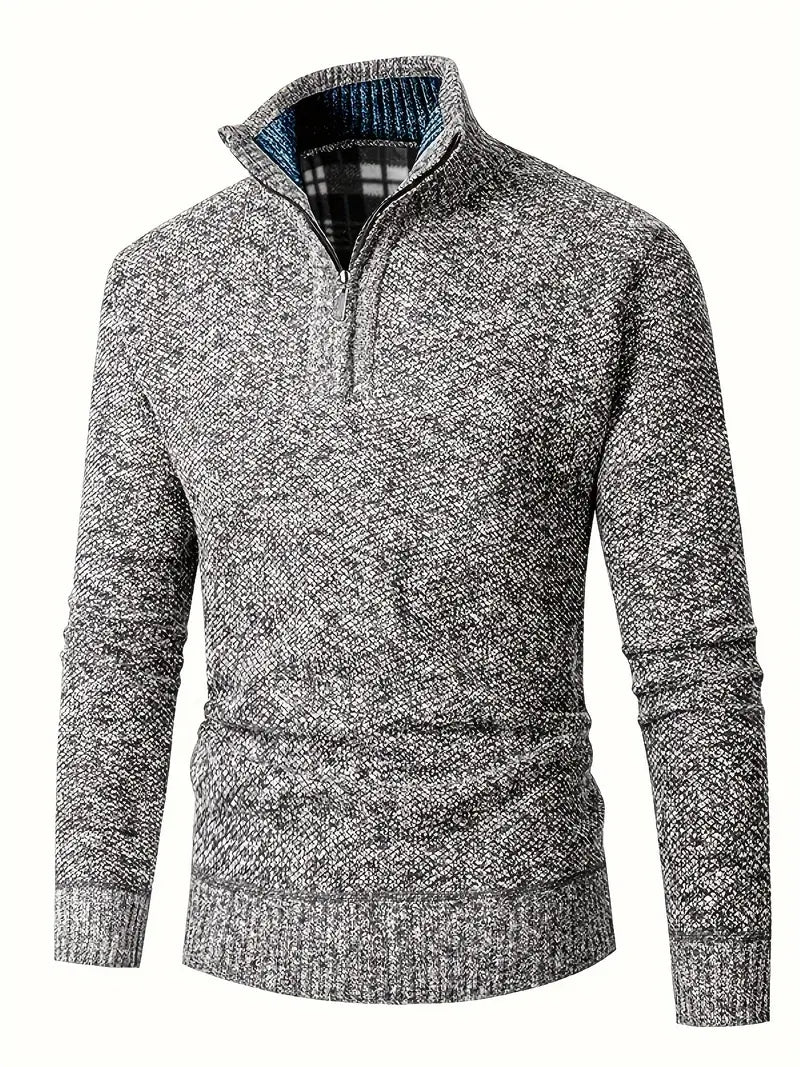 Ingram - Jersey Informal De Cuello Alto y Cremallera Hasta El Pecho