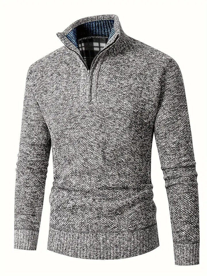 Ingram - Jersey Informal De Cuello Alto y Cremallera Hasta El Pecho