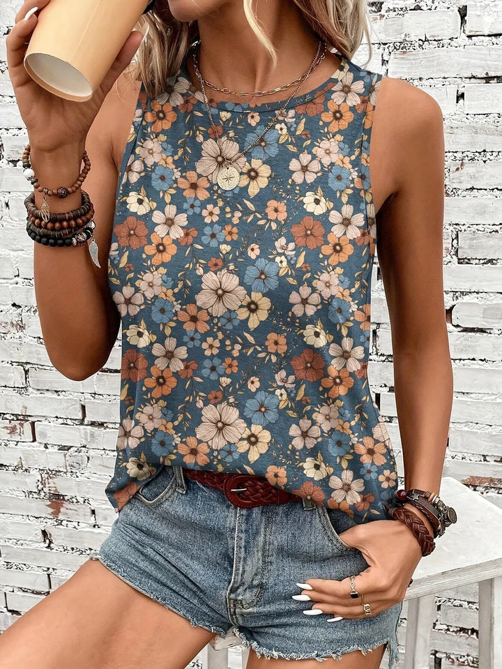 Lilou - Top Informal De Verano Con Estampado Floral