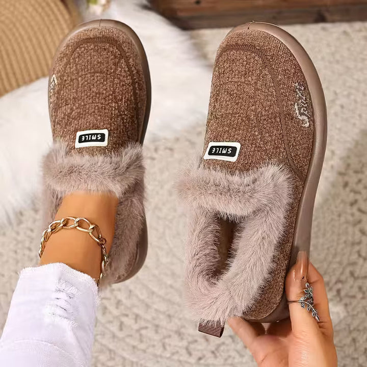 Nolani - Zapatillas De Invierno De Piel Sintética a La Moda