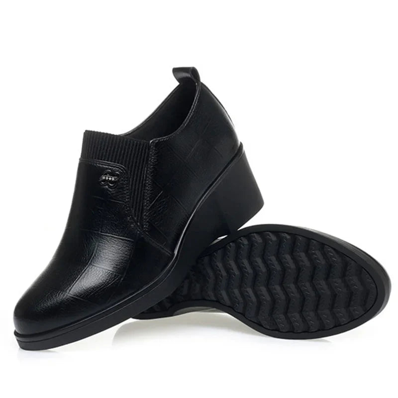 Switolina - Zapatos De Cuña De Piel a La Moda