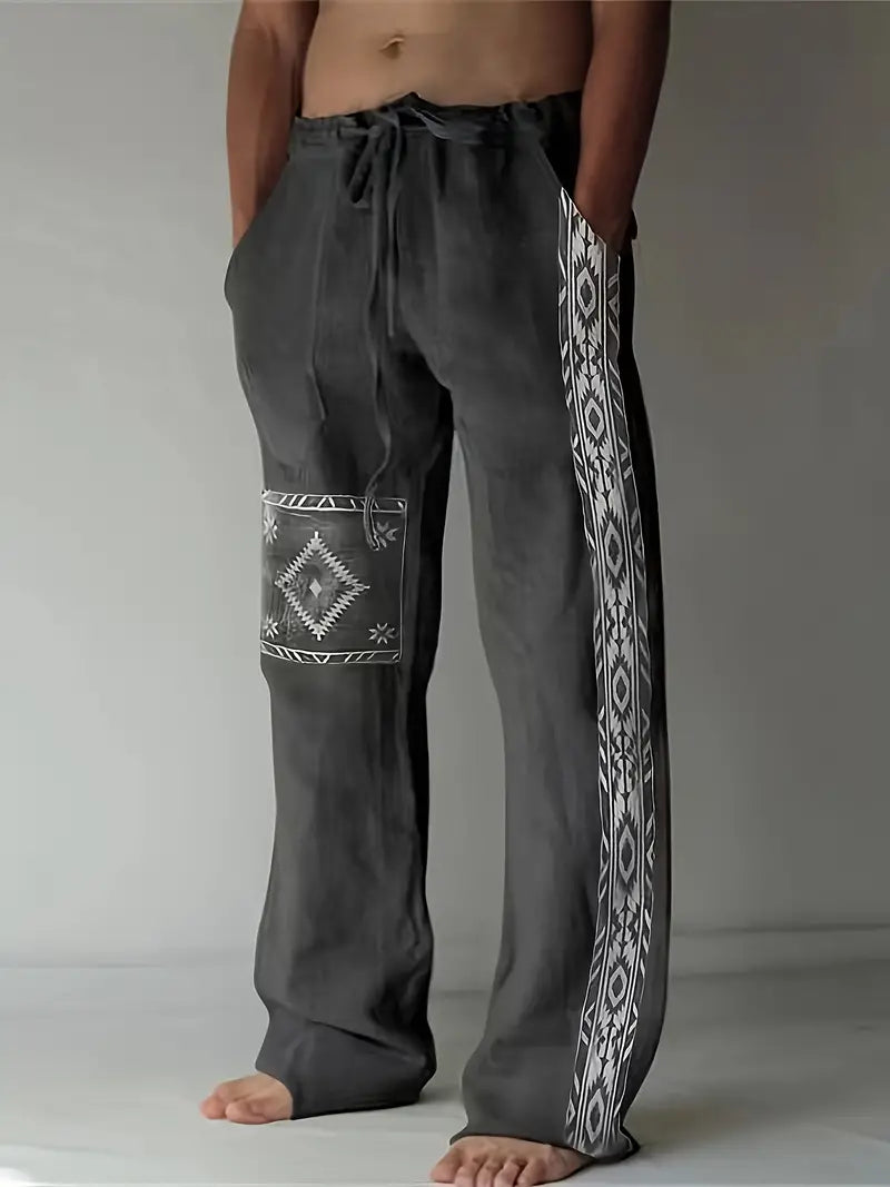 Daniil - Pantalones De Estilo Etnico Con Bolsillos