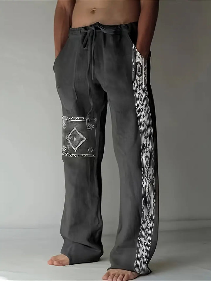 Daniil - Pantalones De Estilo Etnico Con Bolsillos