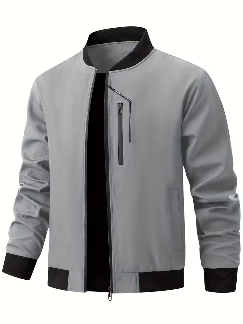 Akrum - Chaqueta Bomber Informal Con Cremallera
