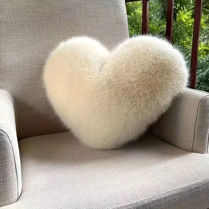 HeartNest - Bonita Almohada de Peluche con Forma de Corazón