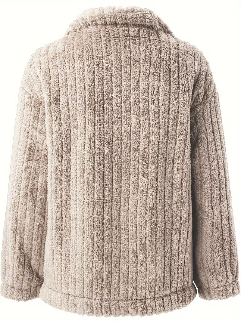 Libila - Chaqueta De Piel Sintética Con Bolsillos