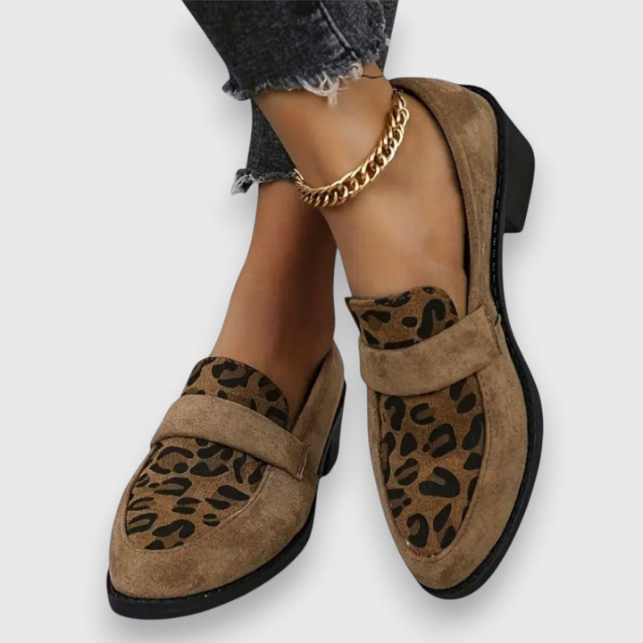 Lucyna - Mocasines Elegantes Con Estampado De Leopardo