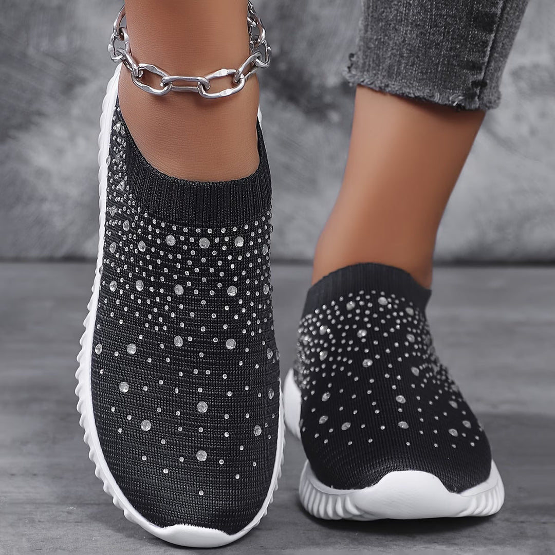 Elizaa - Zapatillas Cómodas Con Pedrería