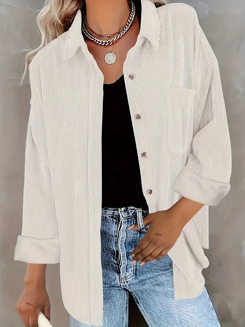 Irmela - Manga Larga Botón Camisa