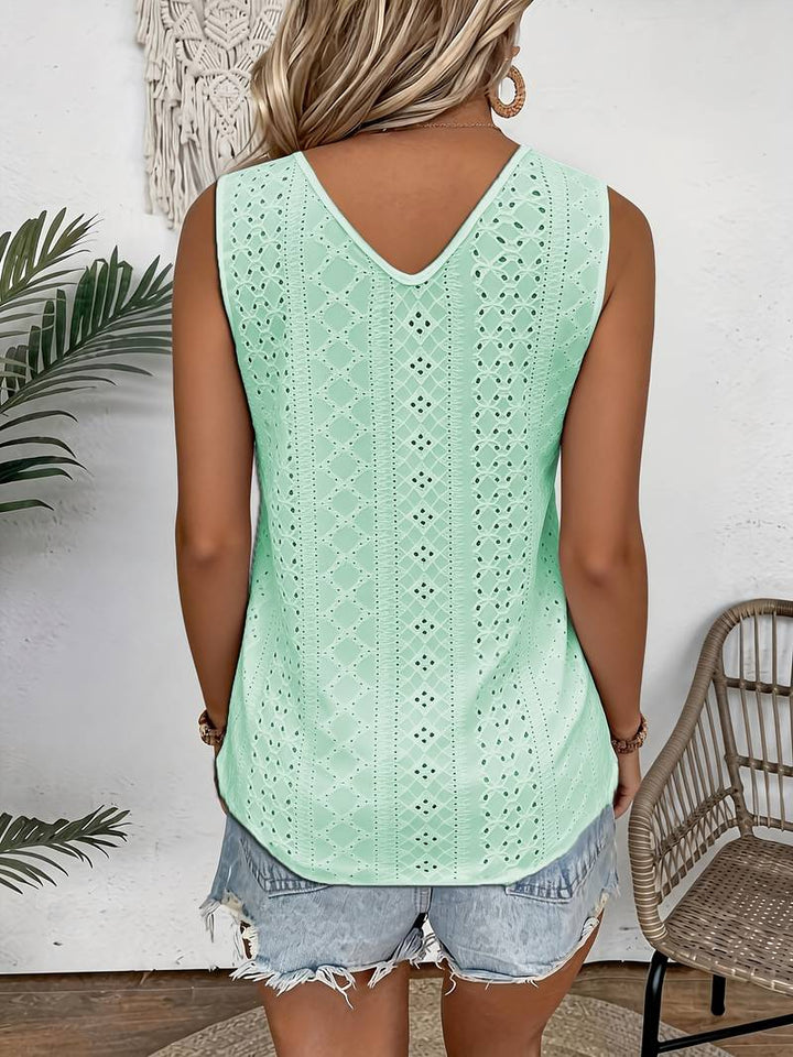 Melique - Top Informal Sin Mangas Y Con Cuello en V
