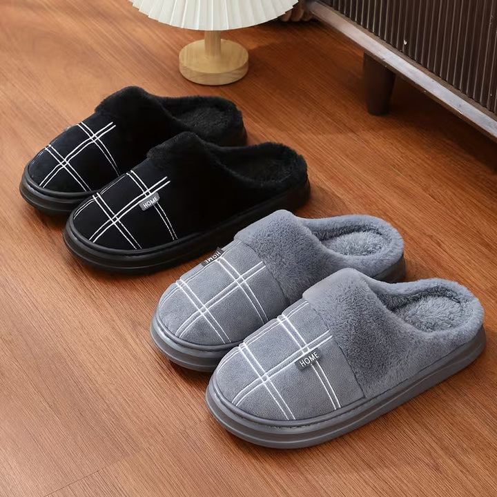 Bugra - Zapatillas De Felpa Con Estampado a Cuadros